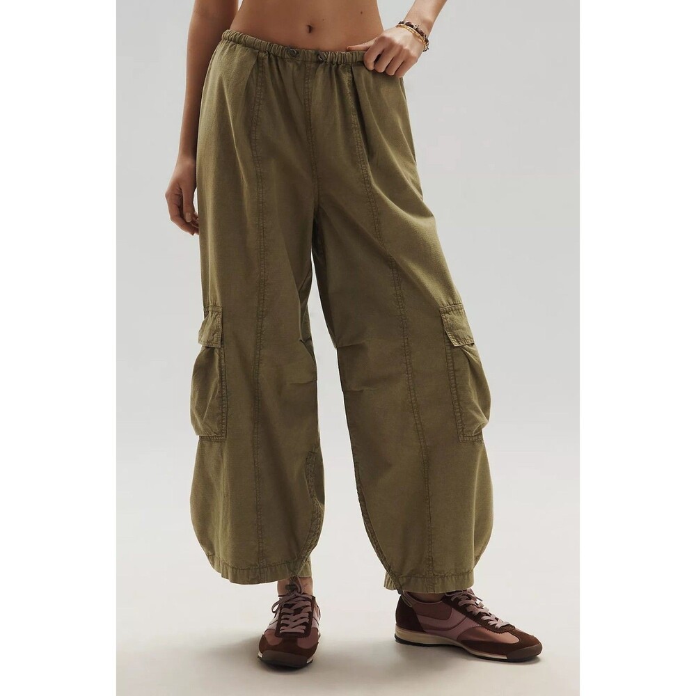Daily Practice By Anthropologie Biennial Wide-Leg Cropped Cargo Pants XXS 287516